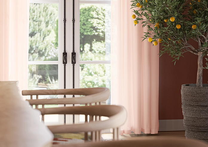 Pavia Voile, Peach Blush - Made to Measure Curtains - Image 5